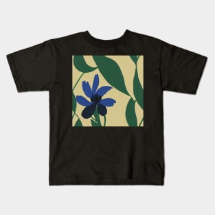 Beautiful Stylized Blue Flowers, for all those who love nature #201 Kids T-Shirt